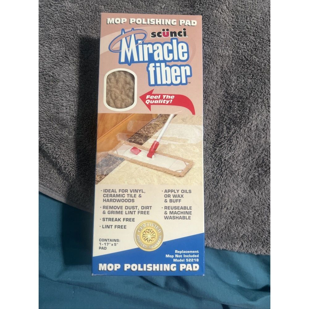 Vintage‎ Scunci Miracle Fiber Mop Polishing Pad Model 52218